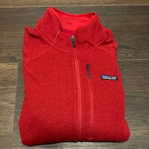 Mens red XL Patagonia in brand new better sweater full zip jacket.